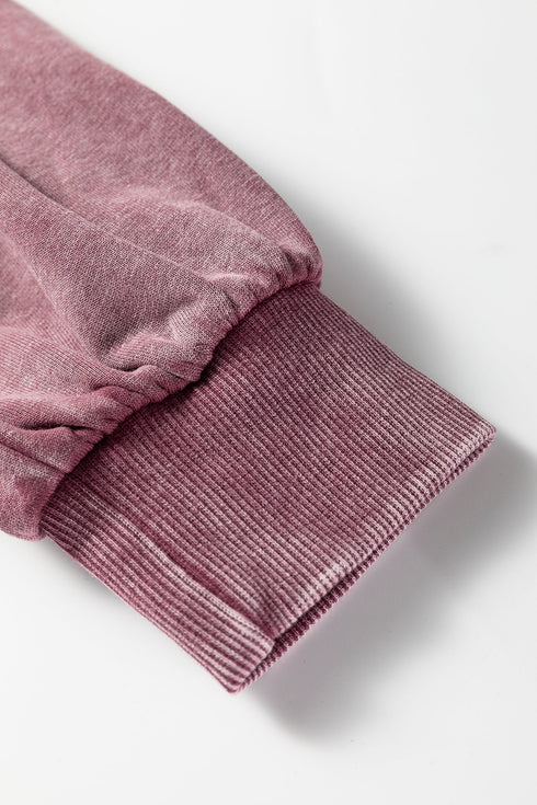 Relaxed Fit Half Zip Kangaroo Pocket Pullover