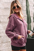 Relaxed Fit Half Zip Kangaroo Pocket Pullover