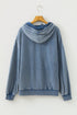 Relaxed Fit Half Zip Kangaroo Pocket Pullover