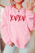 Relaxed Fit Heart Script Graphic Crew Neck Sweatshirt