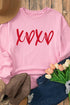 Relaxed Fit Heart Script Graphic Crew Neck Sweatshirt