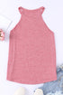 Relaxed Fit High Neck Jersey Halter Tank Top