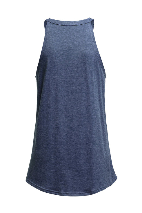 Relaxed Fit High Neck Jersey Halter Tank Top