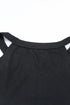 Relaxed Fit High Neck Jersey Halter Tank Top