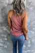 Relaxed Fit High Neck Jersey Halter Tank Top