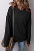 Relaxed Fit Kangaroo Pocket Crew Neck Pullover Sweatshirt