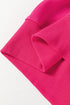 Relaxed Fit Kangaroo Pocket Crew Neck Pullover Sweatshirt