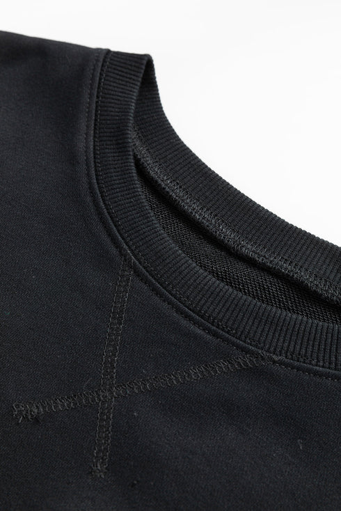 Relaxed Fit Kangaroo Pocket Crew Neck Pullover Sweatshirt