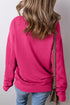 Relaxed Fit Kangaroo Pocket Crew Neck Pullover Sweatshirt