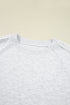 Relaxed Fit Lace Sleeve Detail Crew Neck Sweatshirt