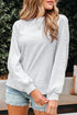 Relaxed Fit Lace Sleeve Detail Crew Neck Sweatshirt