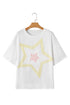 Relaxed Fit Layered Applique Star Graphic Tee