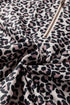Relaxed Fit Leopard Print Half Zip Collar Blouse