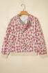 Relaxed Fit Leopard Print Zip Up Hoodie