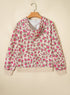 Relaxed Fit Leopard Print Zip Up Hoodie