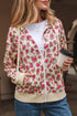 Relaxed Fit Leopard Print Zip Up Hoodie
