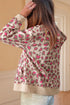 Relaxed Fit Leopard Print Zip Up Hoodie