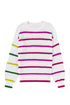Relaxed Fit Mixed Stripe Crew Neck Sweater
