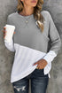 Relaxed Fit Patchwork Detail Pullover Sweatshirt