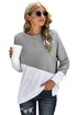 Relaxed Fit Patchwork Detail Pullover Sweatshirt