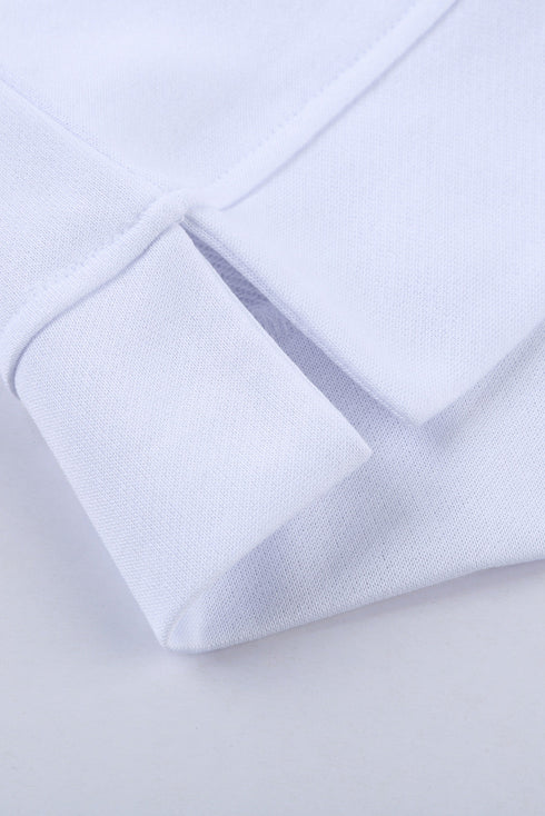 Relaxed Fit Patchwork Detail Pullover Sweatshirt