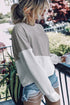 Relaxed Fit Patchwork Detail Pullover Sweatshirt