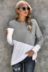 Relaxed Fit Patchwork Detail Pullover Sweatshirt