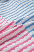 Relaxed Fit Patchwork Stripe Half Zip Pullover Top