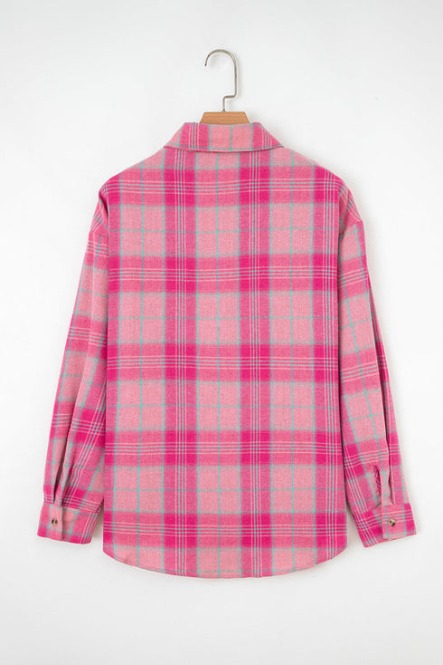 Relaxed Fit Plaid Button Down Flannel Shirt