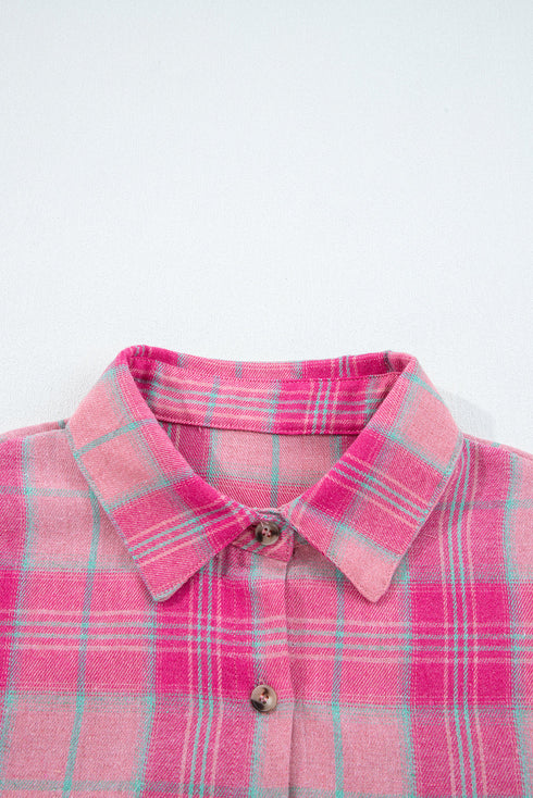 Relaxed Fit Plaid Button Down Flannel Shirt