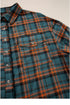 Relaxed Fit Plaid Button Front Boyfriend Shirt