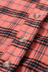 Relaxed Fit Plaid Button Front Boyfriend Shirt