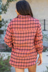 Relaxed Fit Plaid Button Front Boyfriend Shirt