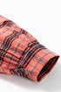Relaxed Fit Plaid Button Front Boyfriend Shirt
