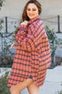 Relaxed Fit Plaid Button Front Boyfriend Shirt