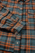 Relaxed Fit Plaid Button Front Boyfriend Shirt