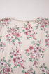 Relaxed Fit Pleated Texture Floral Print Blouse
