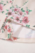 Relaxed Fit Pleated Texture Floral Print Blouse