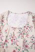 Relaxed Fit Pleated Texture Floral Print Blouse