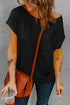 Relaxed Fit Pocketed Short Sleeve Side Slit Tee