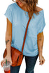 Relaxed Fit Pocketed Short Sleeve Side Slit Tee