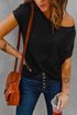 Relaxed Fit Pocketed Short Sleeve Side Slit Tee