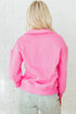 Relaxed Fit Quarter Snap Fleece Pullover Sweatshirt