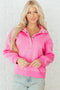 Relaxed Fit Quarter Snap Fleece Pullover Sweatshirt