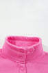 Relaxed Fit Quarter Snap Fleece Pullover Sweatshirt
