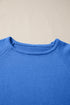 Relaxed Fit Raglan Sleeve Crew Neck Pullover Sweater