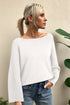 Relaxed Fit Raglan Sleeve Crew Neck Pullover Sweater