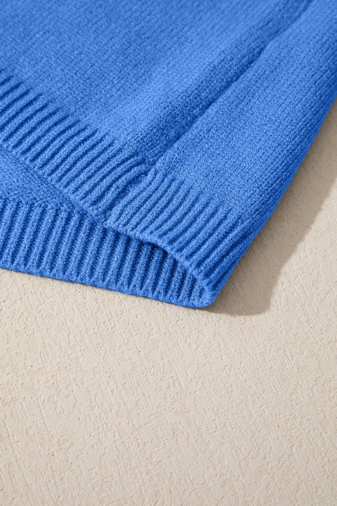 Relaxed Fit Raglan Sleeve Crew Neck Pullover Sweater