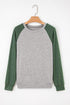 Relaxed Fit Raglan Sleeve Soft Knit Top