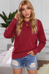 Relaxed Fit Ribbed Trim Crew Neck Sweatshirt